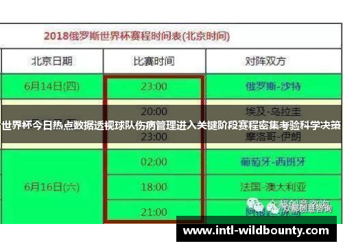 世界杯今日热点数据透视球队伤病管理进入关键阶段赛程密集考验科学决策 世界杯今日热点数据透视球队伤病管理进入关键阶段赛程密集考验科学决策